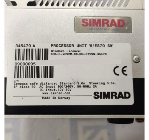 Simrad W/ES70 SW | Processer Unit